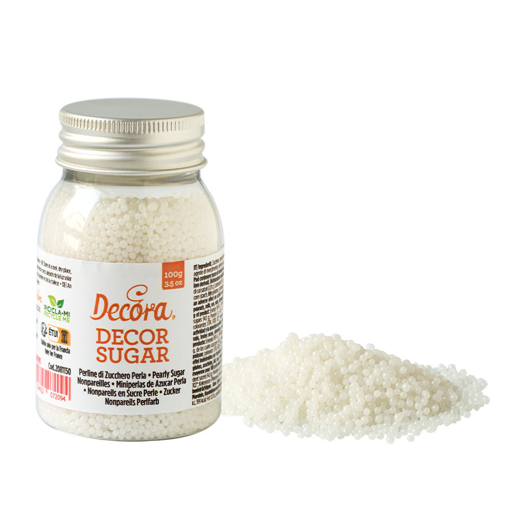Decora Eetbare wit suikerkraaltjes ⌀1,5 mm, 100 g