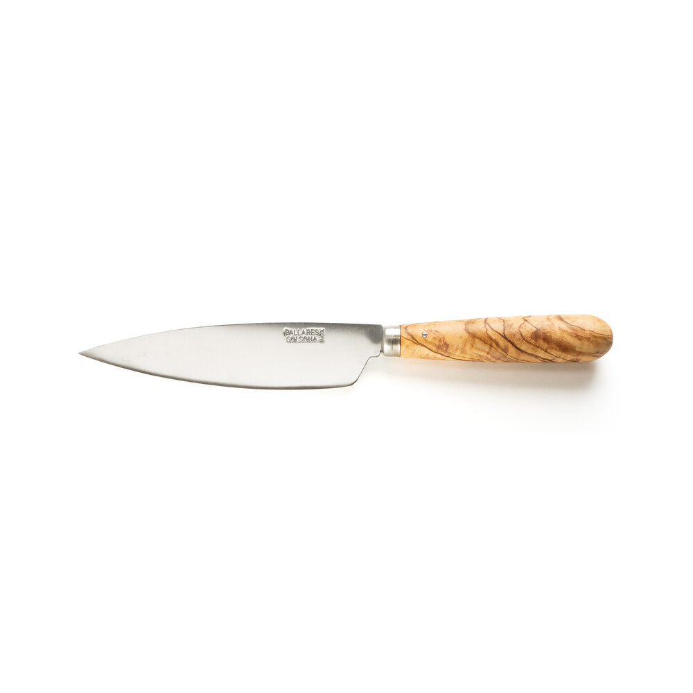 Pallares Solsona Stainless steel table knife / steak knife 13cm with olivewood handle
