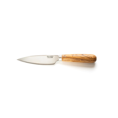Pallares Solsona Carbon steel rounded kitchen knife 9cm with olivewood handle
