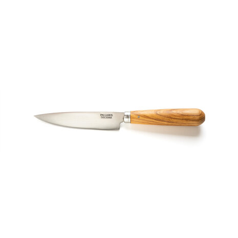 Pallares Solsona Carbon steel straight kitchen knife 10cm with olivewood handle Pallares Solsona Carbon steel straight kitchen knife 10cm with olivewood handle
