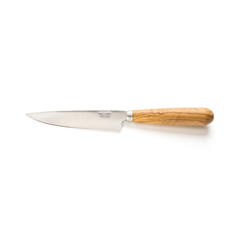 Pallares Solsona Carbon steel straight kitchen knife 12cm with olivewood handle Pallares Solsona Carbon steel straight kitchen knife 12cm with olivewood handle