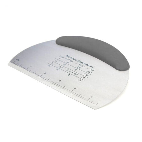Stainless steel dough scraper