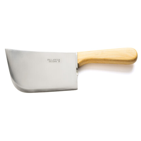 Pallares Solsona Gesmeed RVS hakmes 18x9,5cm 450 gram, met gepolijst palmhouten heft Pallares Solsona Gesmeed RVS hakmes 18x9,5cm 450 gram, met gepolijst palmhouten heft