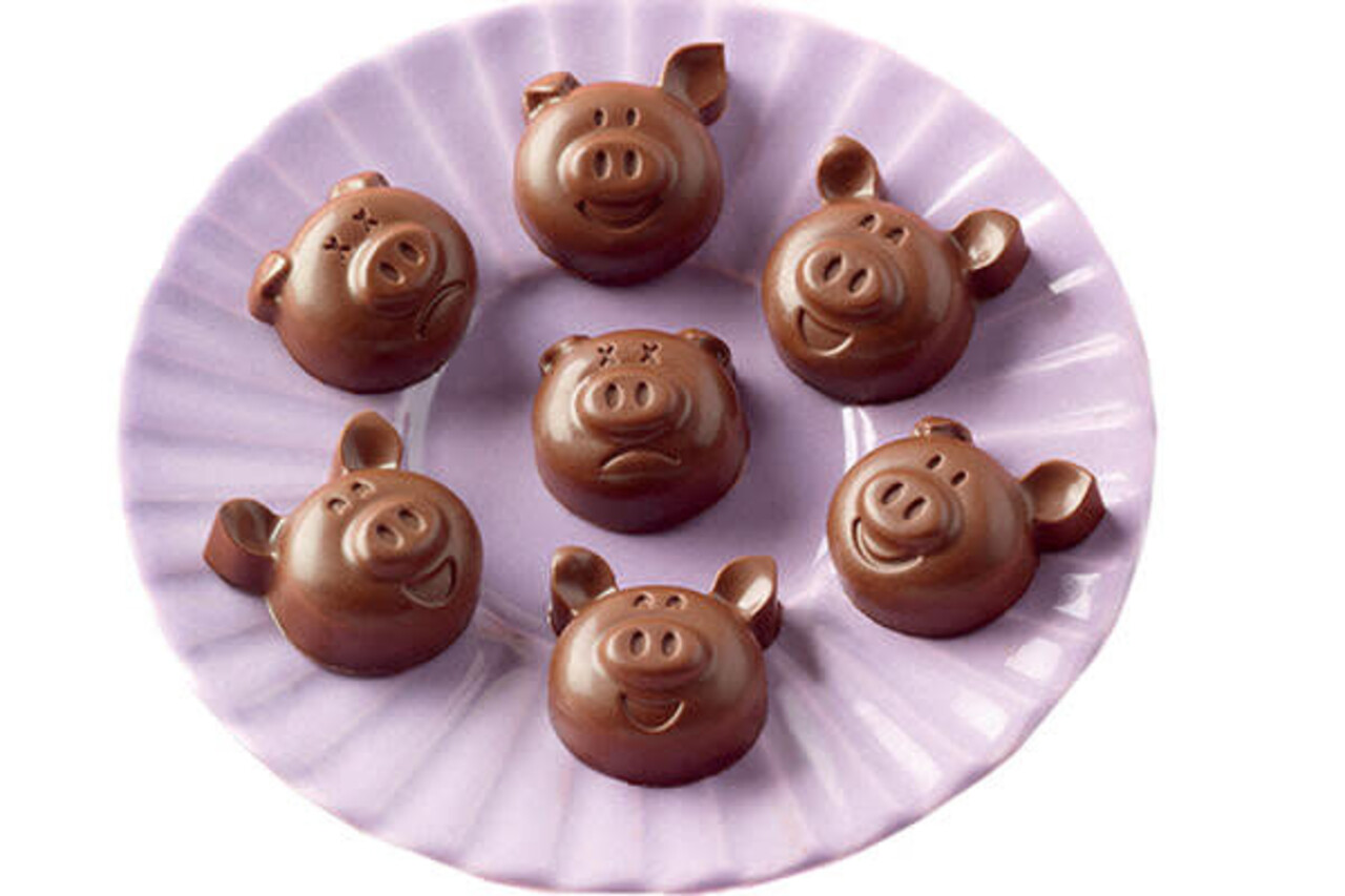 Silikomart Silicone chocolate mold Scg35 Choco Pigs