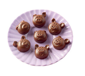 Silikomart Silicone chocolate mold Scg35 Choco Pigs