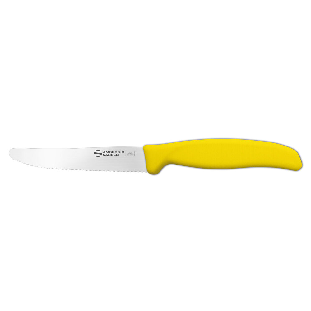 Ambrogio Sanelli Serrated utility knife 11cm yellow
