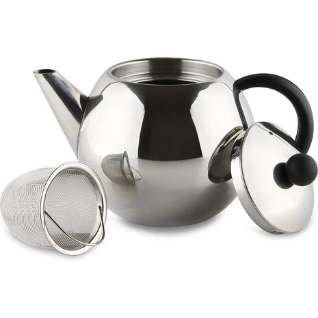 Grunwerg Rondeo stainless steel teapot 1,5 liter with filter Grunwerg Rondeo stainless steel teapot 1,5 liter with filter