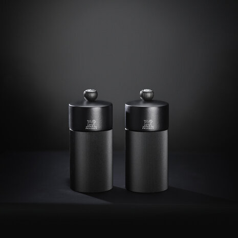 Peugeot Night Chic 12cm pepper & salt mill gift set Peugeot Night Chic 12cm pepper & salt mill gift set