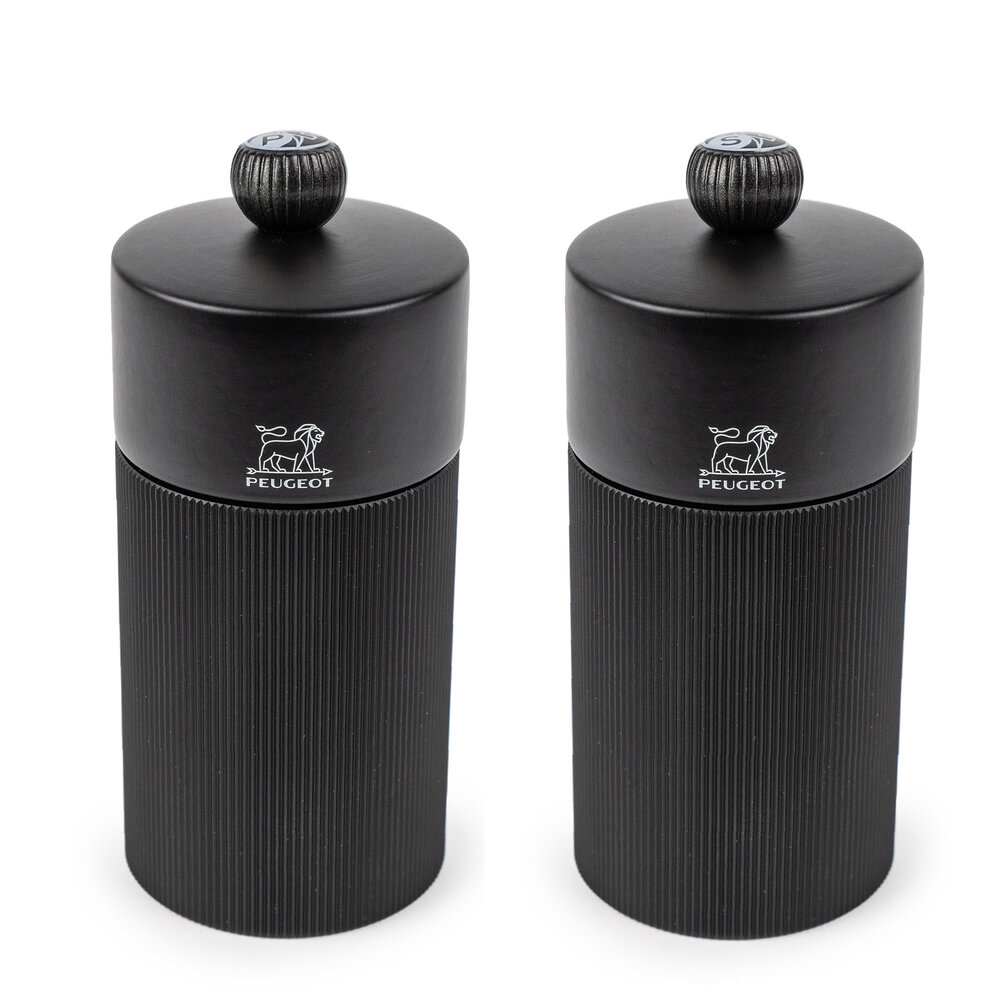 Peugeot Night Chic 12cm pepper & salt mill gift set Peugeot Night Chic 12cm pepper & salt mill gift set