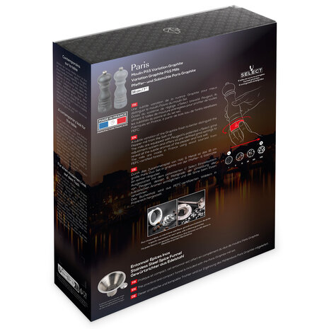 Peugeot Graphite Light 18cm peper- en zoutmolen geschenkset Peugeot Graphite Light 18cm peper- en zoutmolen geschenkset