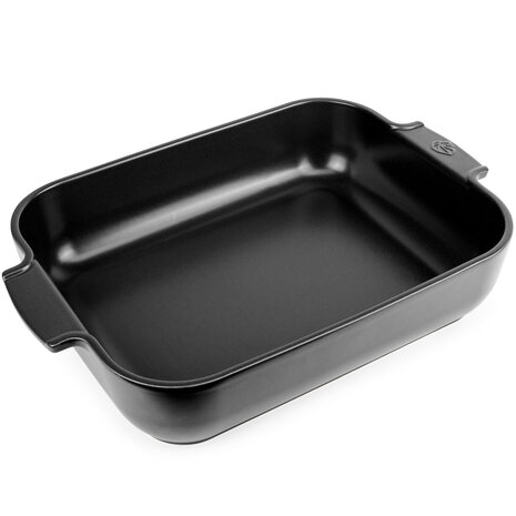 Peugeot Appolia rectangular ceramic oven dish 40cm Noir Satin