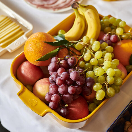 Peugeot Appolia rechthoekige keramische ovenschaal 40cm Jaune Safran Peugeot Appolia rechthoekige keramische ovenschaal 40cm Jaune Safran