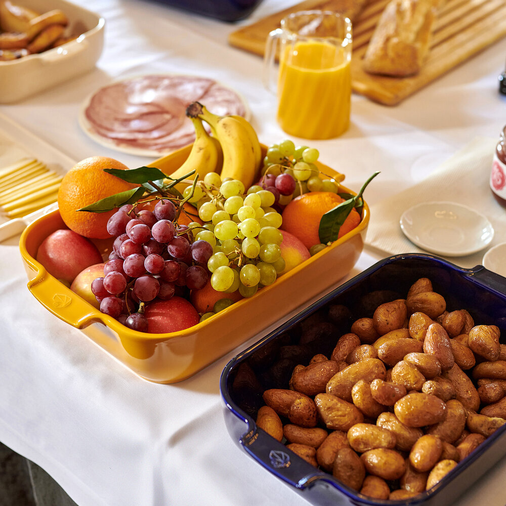 Peugeot Appolia rechthoekige keramische ovenschaal 40cm Jaune Safran Peugeot Appolia rechthoekige keramische ovenschaal 40cm Jaune Safran