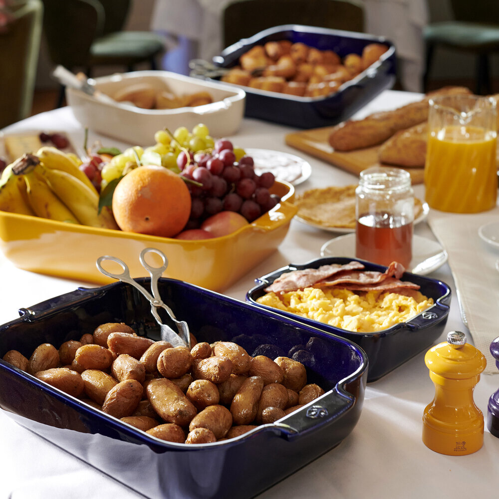 Peugeot Appolia rechthoekige keramische ovenschaal 40cm Jaune Safran Peugeot Appolia rechthoekige keramische ovenschaal 40cm Jaune Safran