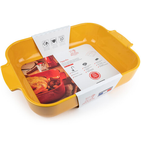 Peugeot Appolia rectangular ceramic oven dish 40cm Jaune Safran Peugeot Appolia rectangular ceramic oven dish 40cm Jaune Safran