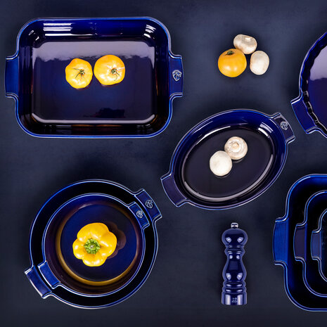 Peugeot Appolia rechthoekige keramische ovenschaal 40cm Bleu Peugeot Appolia rechthoekige keramische ovenschaal 40cm Bleu