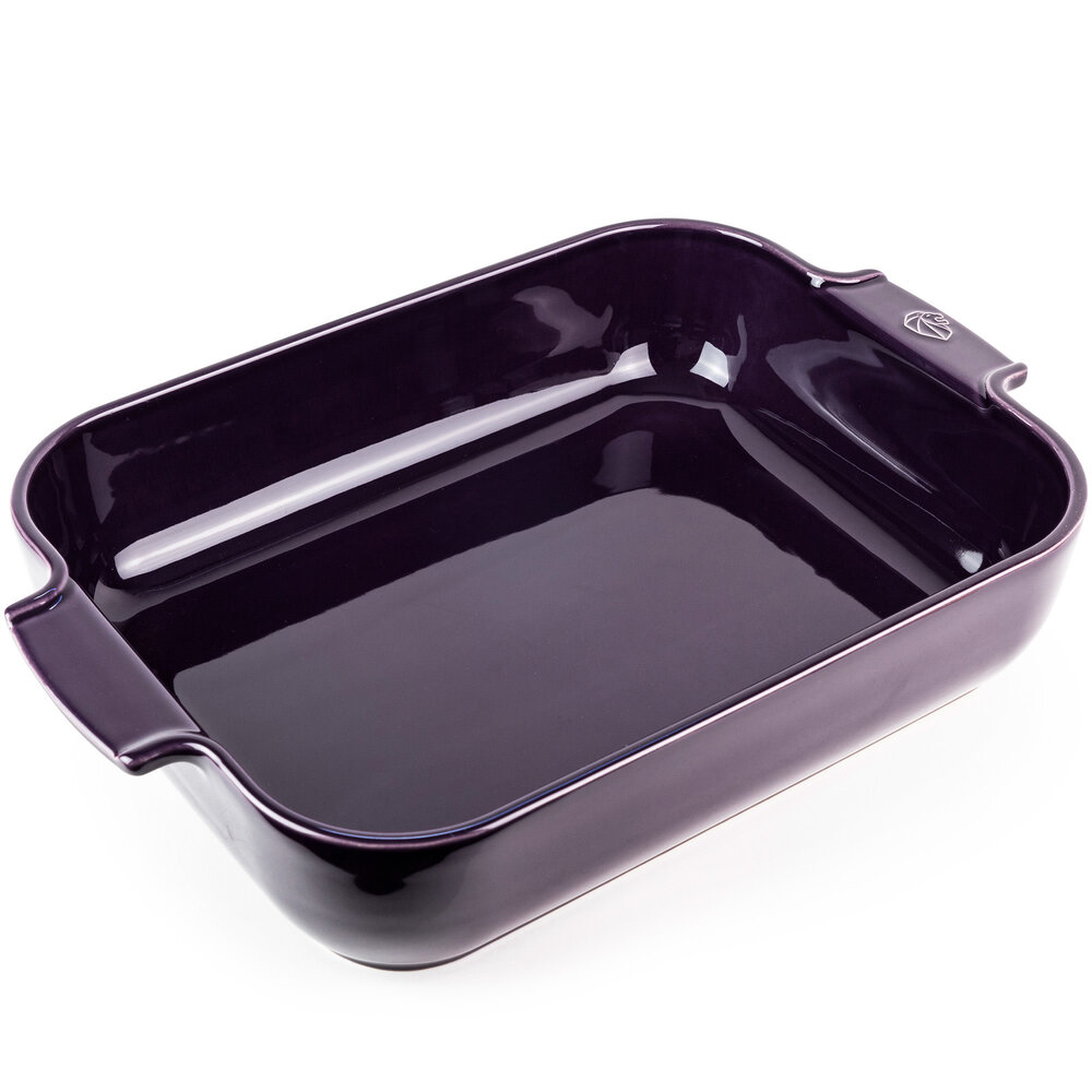 Peugeot Appolia rectangular ceramic oven dish 40cm Aubergine