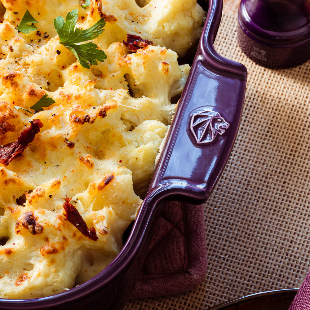 Peugeot Appolia rechthoekige keramische ovenschaal 40cm Aubergine