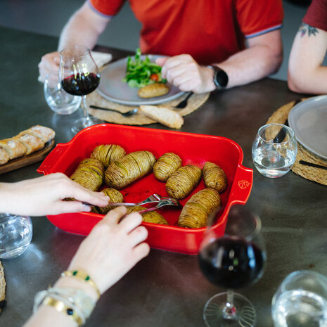 Peugeot Appolia rechthoekige keramische ovenschaal 36cm Rouge Peugeot Appolia rechthoekige keramische ovenschaal 36cm Rouge