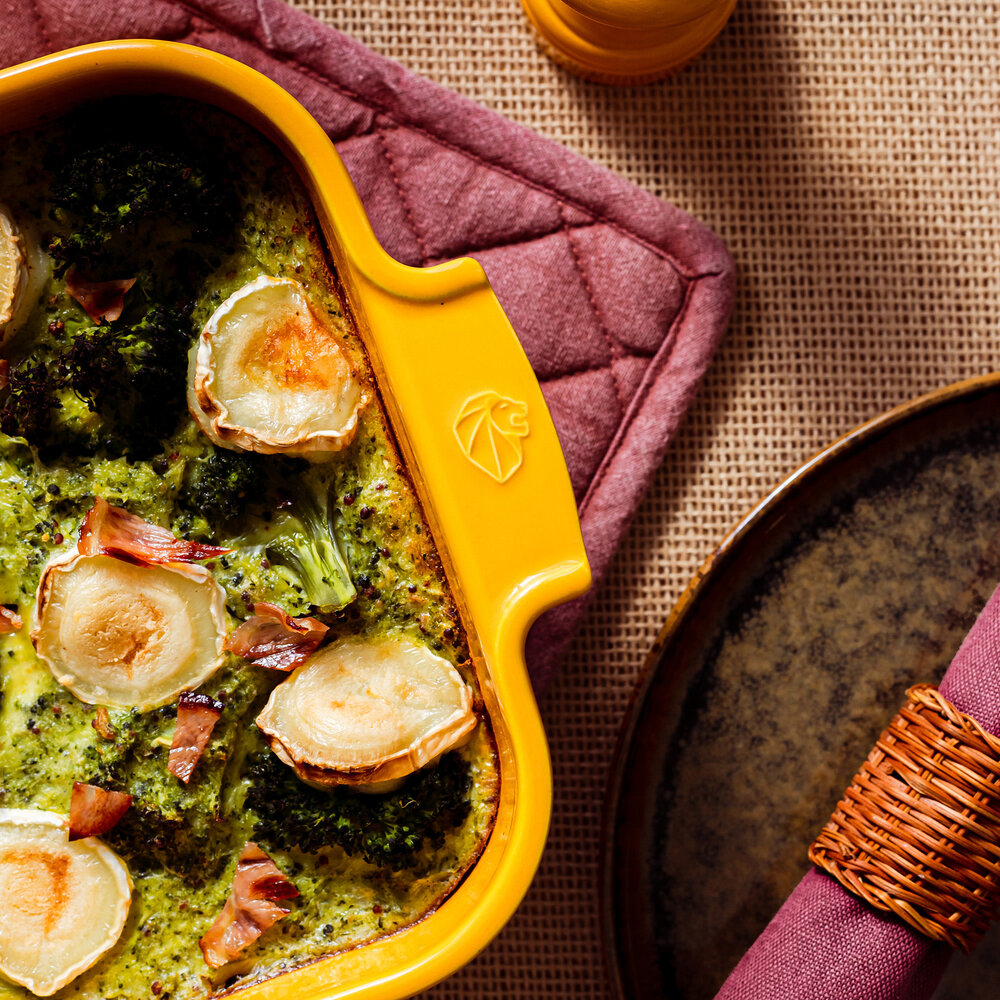 Peugeot Appolia rectangular ceramic oven dish 36cm Jaune Safran Peugeot Appolia rectangular ceramic oven dish 36cm Jaune Safran