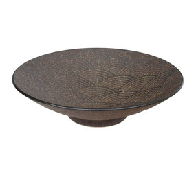Tokyo Design Studio Minoyaki Bronze Matte Wave schaal 28cm 1,8L Tokyo Design Studio Minoyaki Bronze Matte Wave schaal 28cm 1,8L