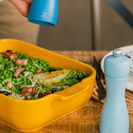 Peugeot Appolia rechthoekige keramische ovenschaal 32cm Jaune Safran