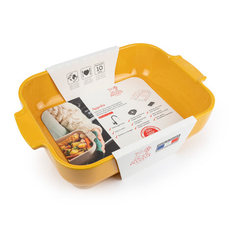 Peugeot Appolia rectangular ceramic oven dish 32cm Jaune Safran Peugeot Appolia rectangular ceramic oven dish 32cm Jaune Safran