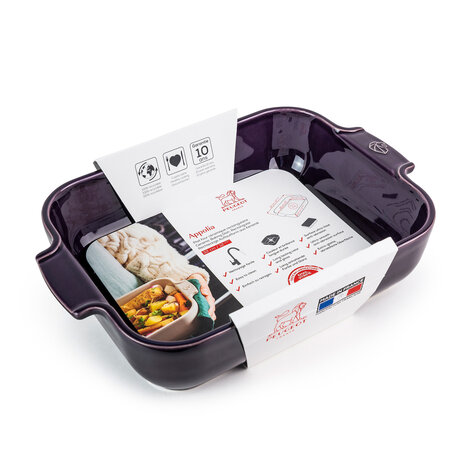 Peugeot Appolia rectangular ceramic oven dish 32cm Aubergine Peugeot Appolia rectangular ceramic oven dish 32cm Aubergine