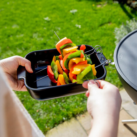 Peugeot Appolia rechthoekige keramische ovenschaal 25cm Noir Satin Peugeot Appolia rechthoekige keramische ovenschaal 25cm Noir Satin