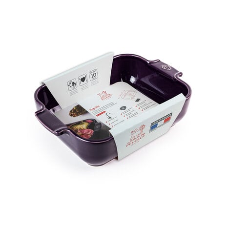 Peugeot Appolia rechthoekige keramische ovenschaal 25cm Aubergine Peugeot Appolia rechthoekige keramische ovenschaal 25cm Aubergine