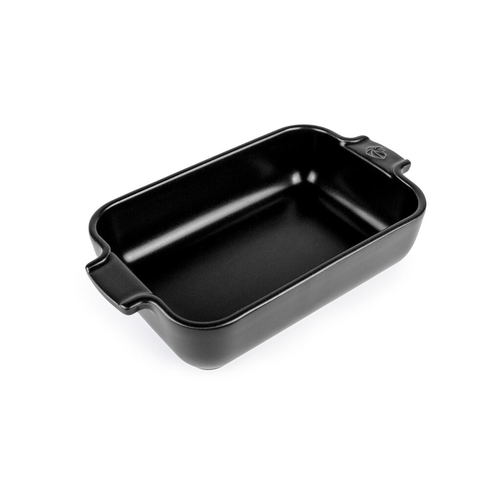 Peugeot Appolia rechthoekige keramische ovenschaal 22cm Noir Satin Peugeot Appolia rechthoekige keramische ovenschaal 22cm Noir Satin
