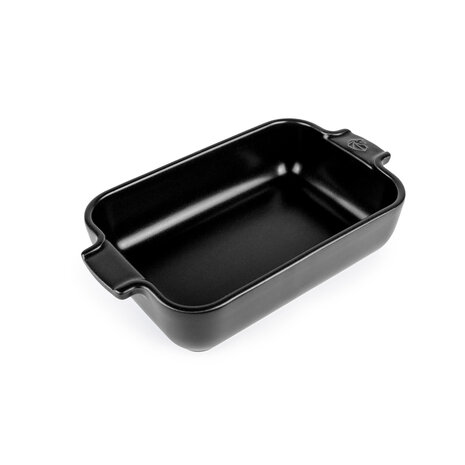 Peugeot Appolia rechthoekige keramische ovenschaal 22cm Noir Satin Peugeot Appolia rechthoekige keramische ovenschaal 22cm Noir Satin