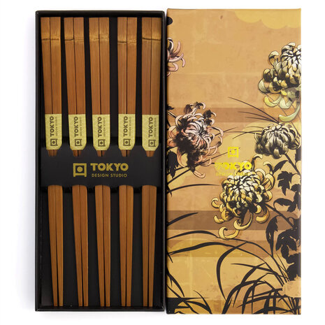 Tokyo Design Studio 5 sets of bamboo chopsticks in gift box