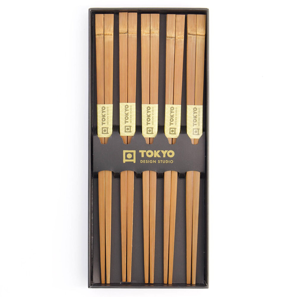 Tokyo Design Studio 5 sets of bamboo chopsticks in gift box