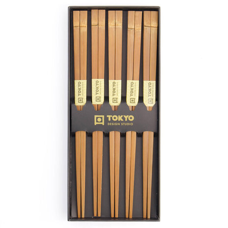 Tokyo Design Studio 5 sets of bamboo chopsticks in gift box