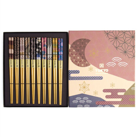 Tokyo Design Studio 10 sets of chopsticks Flowers in gift box Tokyo Design Studio 10 sets of chopsticks Flowers in gift box