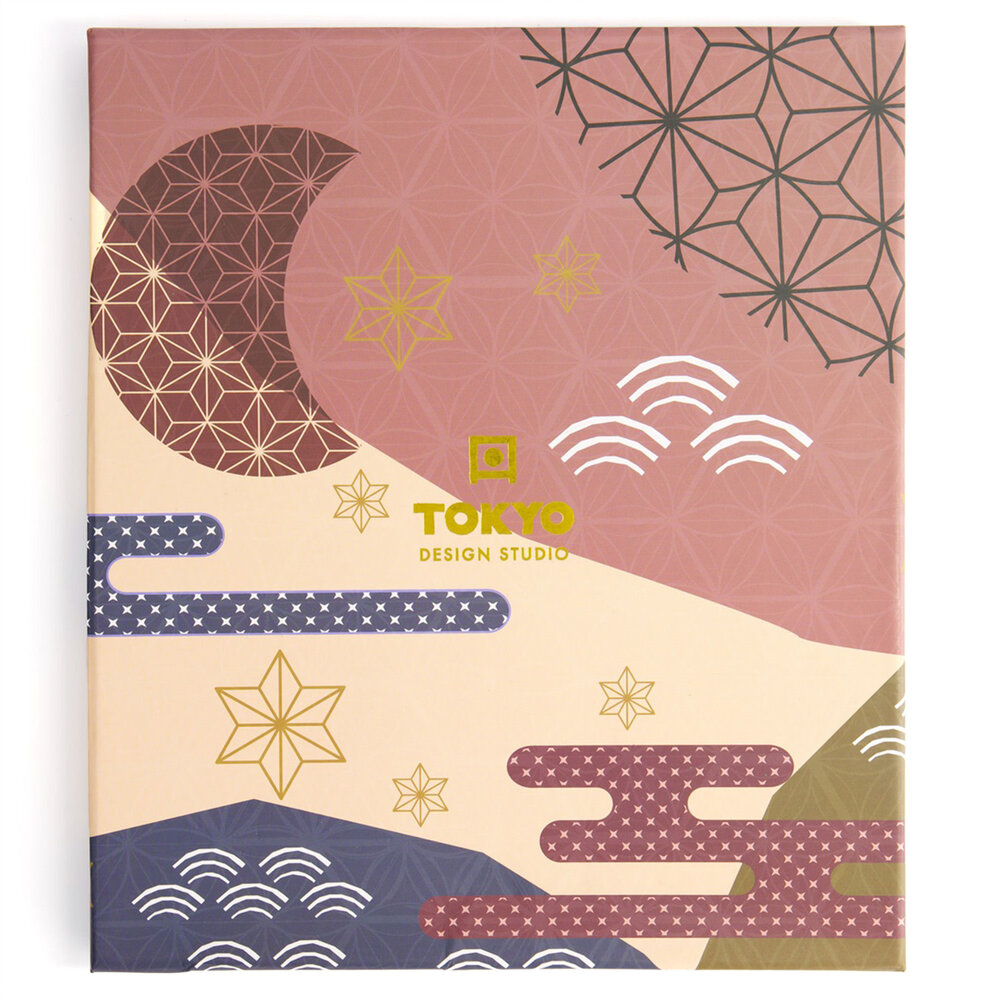 Tokyo Design Studio 10 sets eetstokjes Flowers in geschenkverpakking