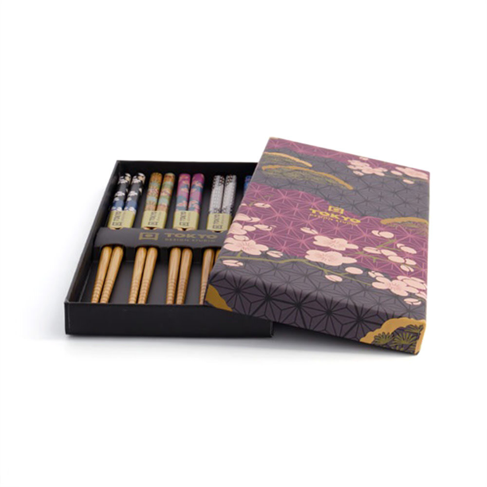 Tokyo Design Studio 5 sets of chopsticks Flowers in gift box