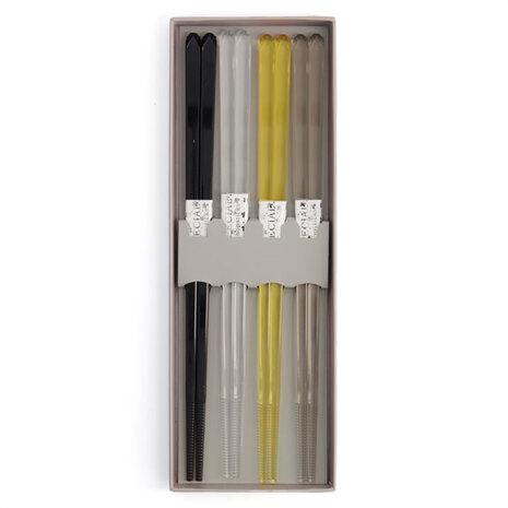 Tokyo Design Studio 5 sets of chopsticks Acrylic Brown in gift box