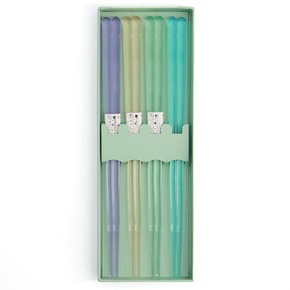 Tokyo Design Studio 5 sets eetstokjes Acrylic Blue in geschenkverpakking Tokyo Design Studio 5 sets eetstokjes Acrylic Blue in geschenkverpakking