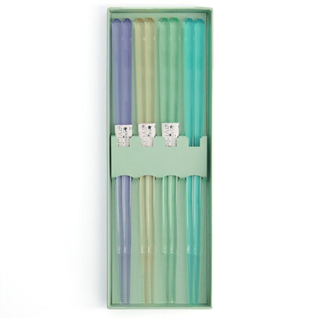 Tokyo Design Studio 5 sets eetstokjes Acrylic Blue in geschenkverpakking Tokyo Design Studio 5 sets eetstokjes Acrylic Blue in geschenkverpakking