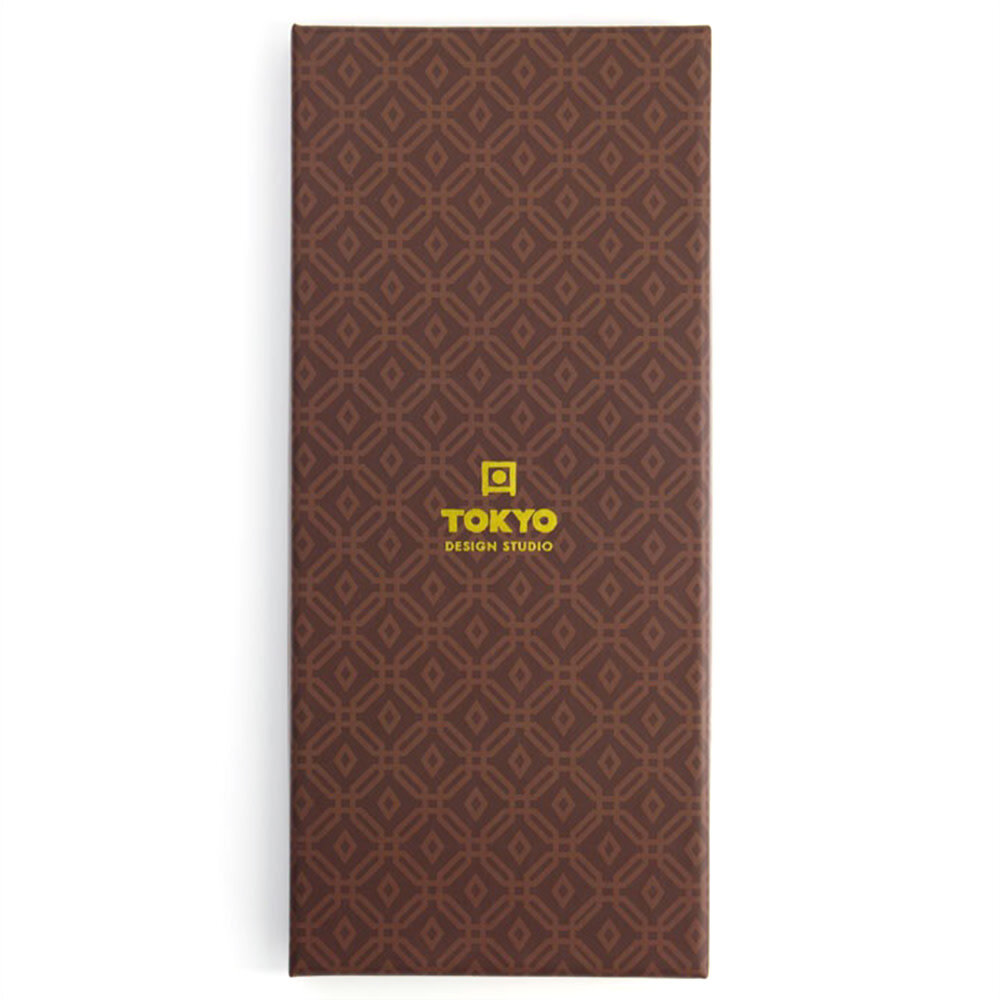 Tokyo Design Studio 5 sets eetstokjes Hexagon Brown in geschenkverpakking