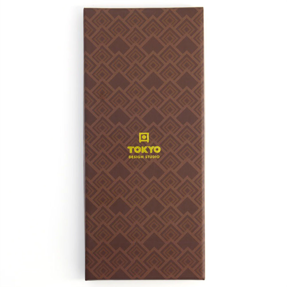 Tokyo Design Studio 5 sets eetstokjes Square Brown in geschenkverpakking Tokyo Design Studio 5 sets eetstokjes Square Brown in geschenkverpakking
