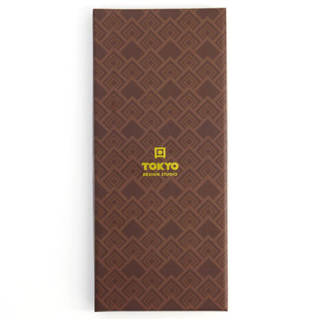 Tokyo Design Studio 5 sets eetstokjes Square Brown in geschenkverpakking Tokyo Design Studio 5 sets eetstokjes Square Brown in geschenkverpakking