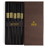 Tokyo Design Studio 5 sets of chopsticks Hexagon Black