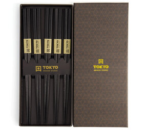 Tokyo Design Studio 5 sets of chopsticks Square Black