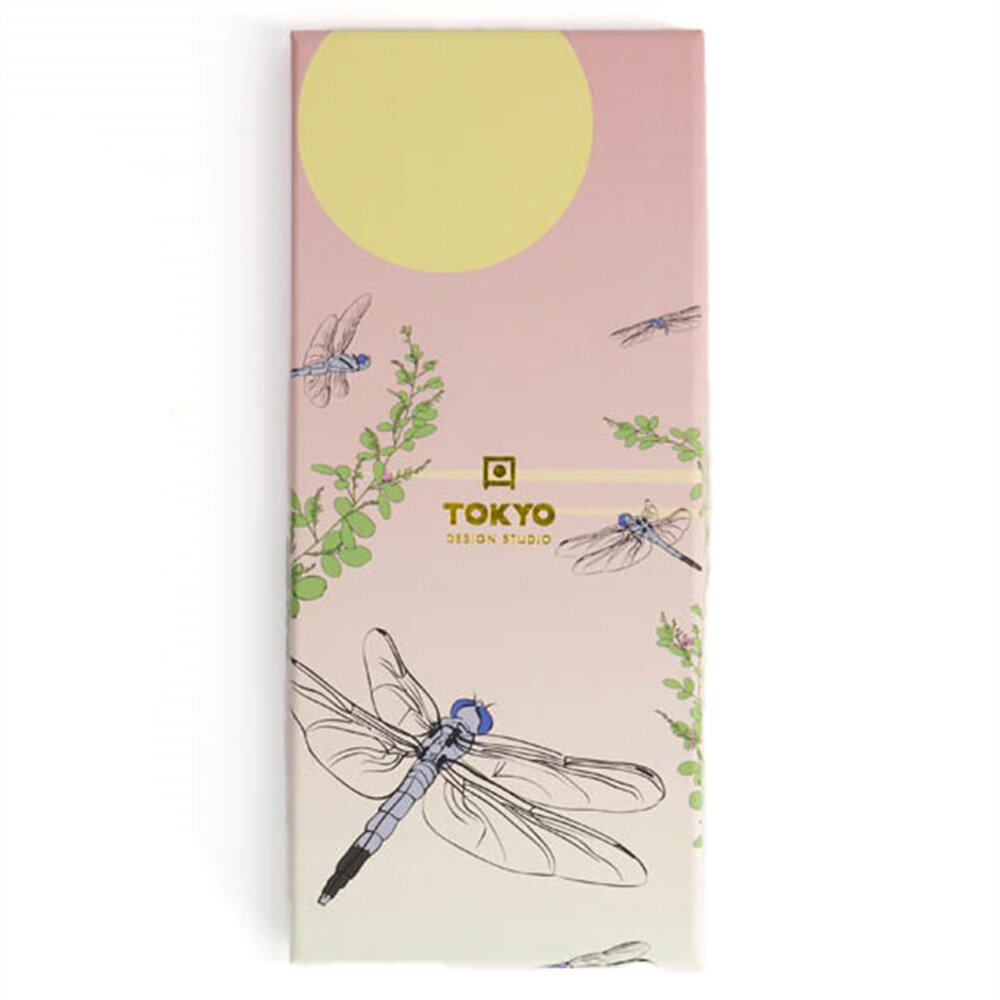 Tokyo Design Studio 5 sets houten eetstokjes Pink Dragonfly in geschenkverpakking Tokyo Design Studio 5 sets houten eetstokjes Pink Dragonfly in geschenkverpakking