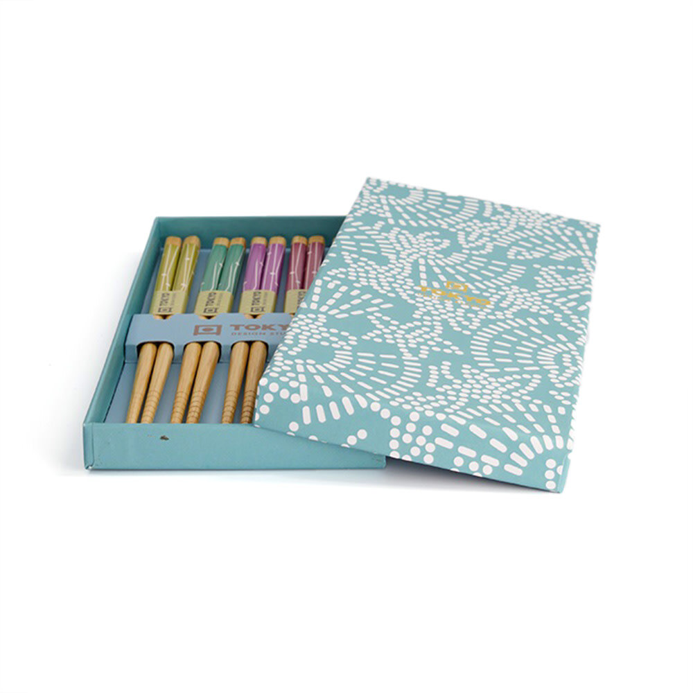 Tokyo Design Studio 5 sets of chopsticks Light Blue Star in gift box