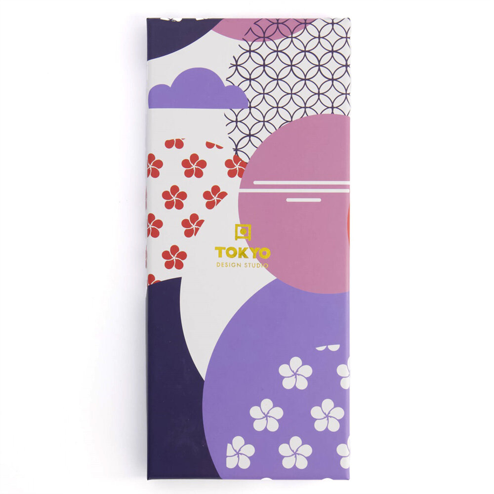 Tokyo Design Studio 5 sets eetstokjes Circle Flower in geschenkverpakking Tokyo Design Studio 5 sets eetstokjes Circle Flower in geschenkverpakking