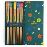 Tokyo Design Studio 5 sets of chopsticks Turquoise Flower